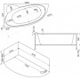 Акриловая ванна Bas Сагра 1600х1000 левая на каркасе