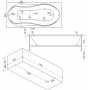 Акриловая ванна Bas Ямайка 1800х800 на каркасе с панелью