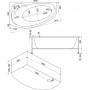Акриловая ванна Bas Флорида 1600х880 левая без г/м