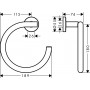 Полотенцедержатель Hansgrohe Logis Universa полукольцо, хром (41724000)