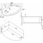 Акриловая ванна Bas Вектра 1500х900 левая без г/м 
