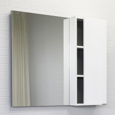 Зеркало-шкаф Милан-90 Comforty белый глянец
