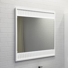 Зеркало Comforty Марсель-75 белое матовое с подсветкой