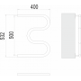 Полотенцесушитель водяной Terminus М-образный 400х532 (ШхВ) бесшовный