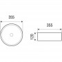 Раковина Azario 355х355х120 накладная, матовая белая (AZ-3134-MW)