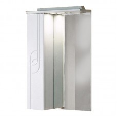 Зеркало-шкаф AQUATON ПАНДА-50 с подсветкой, левое, белое (1A007402PD01L)