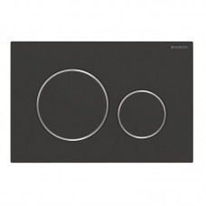 Кнопка смыва Geberit Sigma 20, двойной смыв, не оставляет отпечатков пальцев, черная