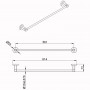 Полотенцедержатель AZARIO NESSY трубчатый одинарный 58 см, хром (AZ-73101)