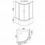 Душевое ограждение Loranto CS-8010S 80х80х195, поддон 40 см
